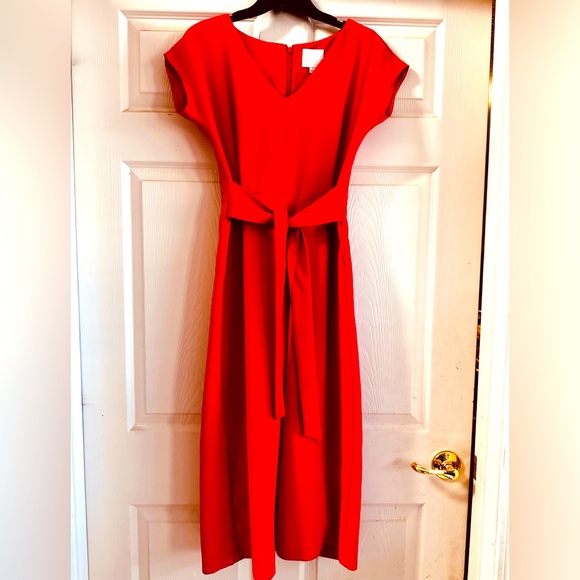 EUC ETT:TWA by Anthropologie Vibrant Orange Jumpsuit Size XS - Picture 1 of 4